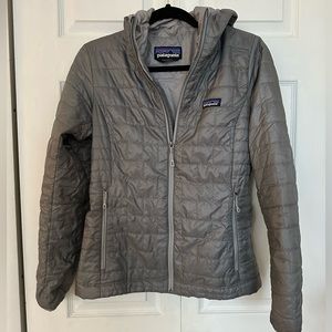 Patagonia Nano Puff Zip Up Hoodie | Grey Women’s Small